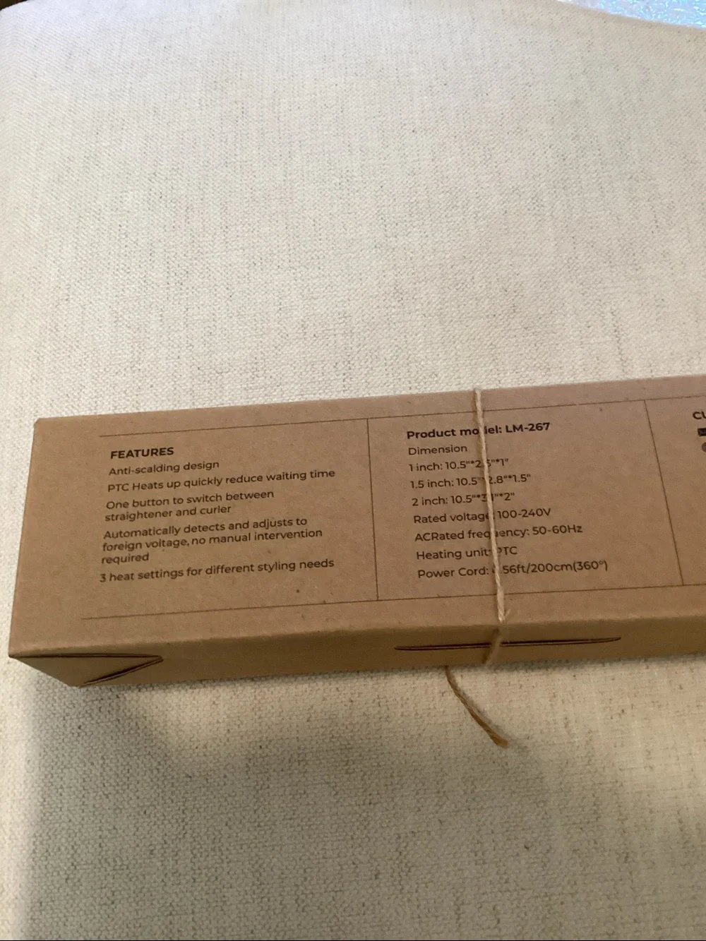 Furiden Lite Styling tools I inch, straightener and curler, White, NWT
